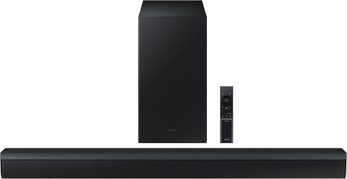Experience the power of immersive audio with the SAMSUNG HW-B450 2.1ch Soundbar