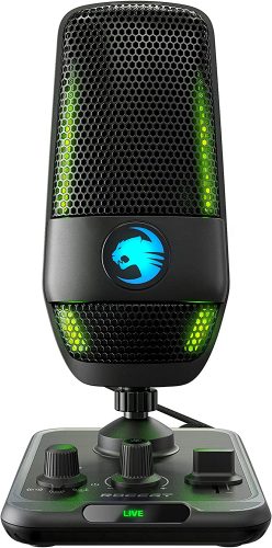 Light up your voice with the ROCCAT Torch USB Microphone – the perfect tool for streamers, podcasters, and content creators