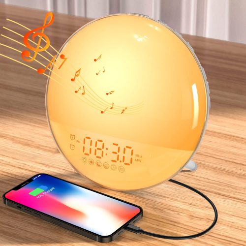 Rise and Shine with the Sunrise Simulation Alarm Clock – The Perfect Solution for Deep Sleepers and Cozy Bedrooms!