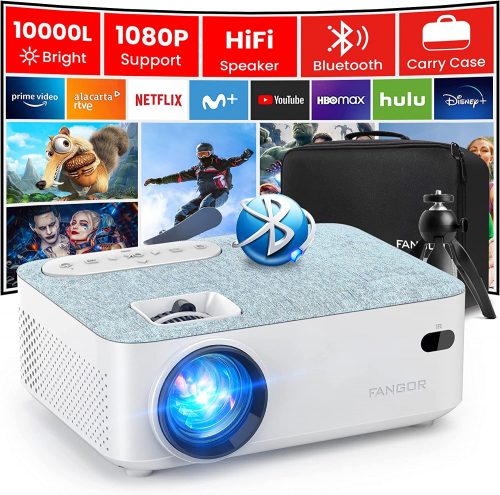 Bring your movies and presentations to life with the FANGOR HD Bluetooth Projector